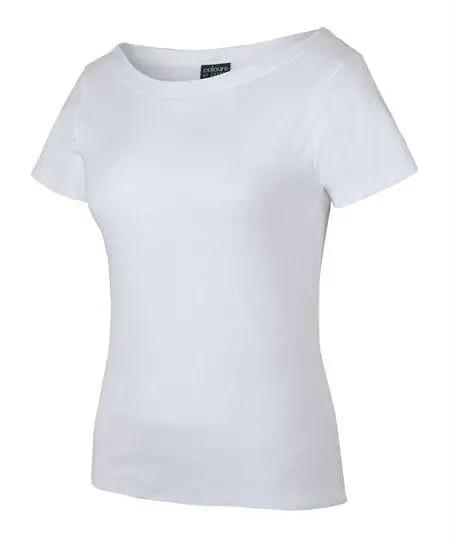 C Of C Women's Short Sleeve Boat Neck Tee 1BTS